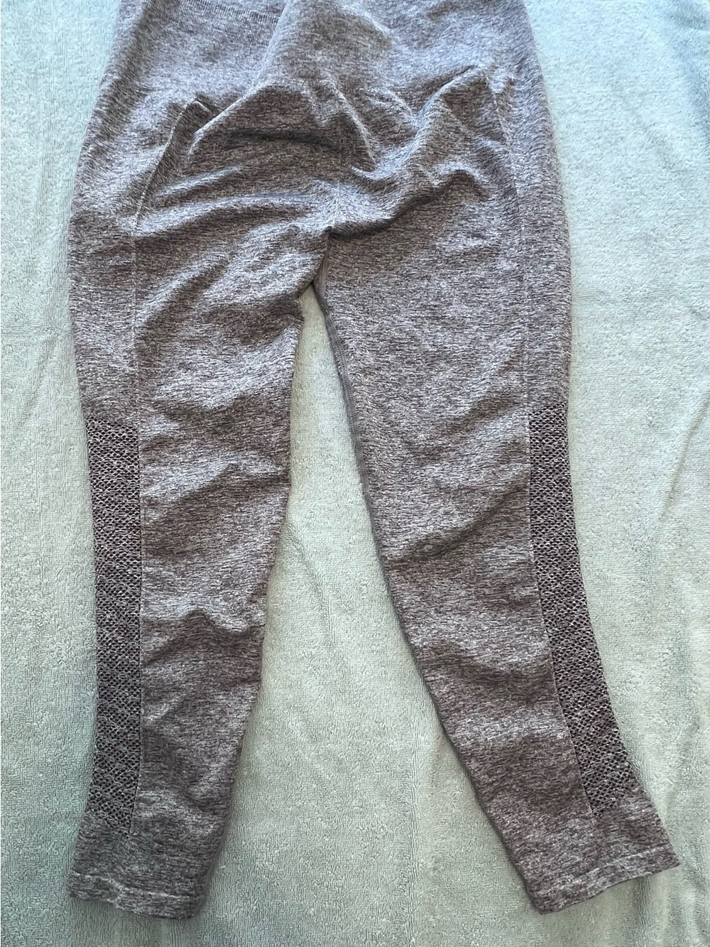 Fabletics Women's XL Gray Heathered Ankle Leggings Pull On Stretch Athleisure